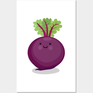 Funny beet root cartoon illustration Posters and Art